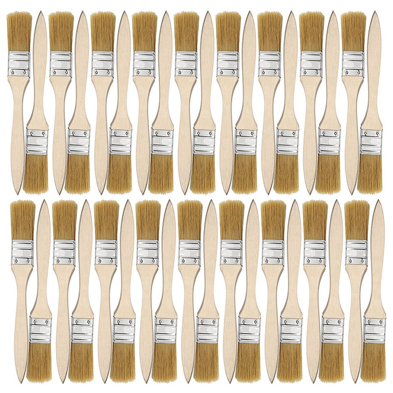 36 Pack of 1 Inch (24mm) Paint Brushes and Chip Paint Brushes for Paint Stains Varnishes Glues and Gesso