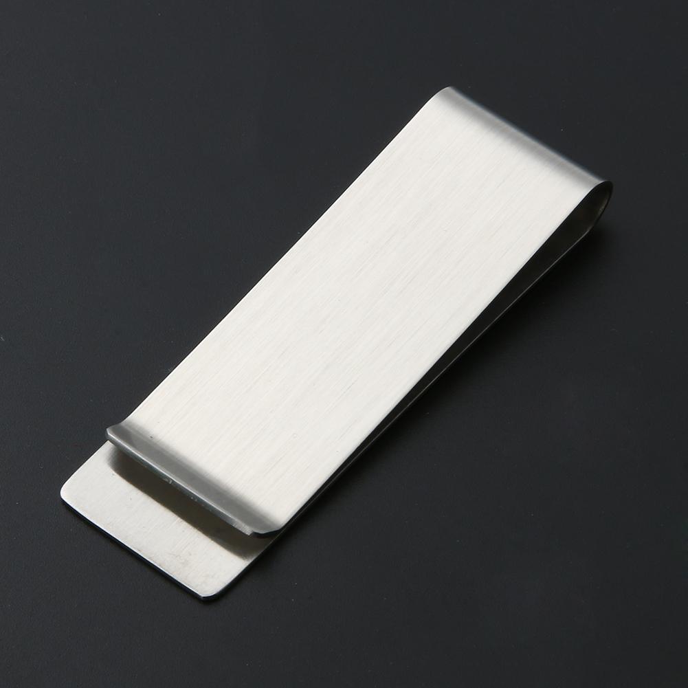 1PCS High Quality Stainless Steel Metal Money Clip Fashion Simple Silver Dollar Cash Clamp Holder Wallet For Men Women