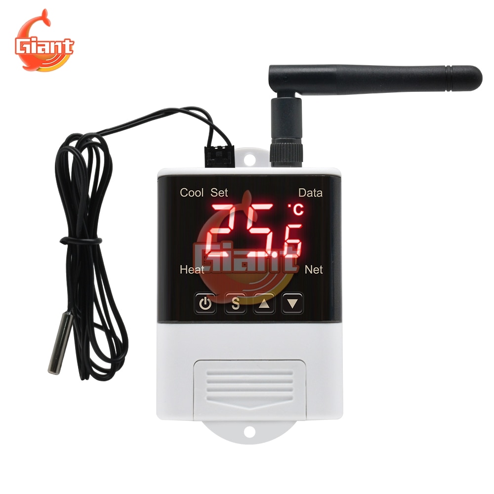DTC1201 AC 110V 220V Thermostat NTC Sensor Digital Display WiFi Temperature Controller Electronic Digital Thermoregulator W3001