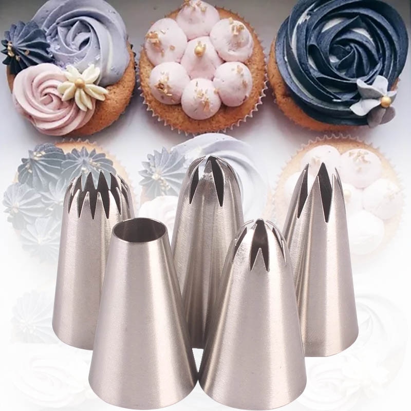 1M#2A#2D#2F#6B Russian Icing Piping Pastry Nozzles For Cakes Fondant Decor Confectionery Flower Cream Nozzle Kitchen Gadgets