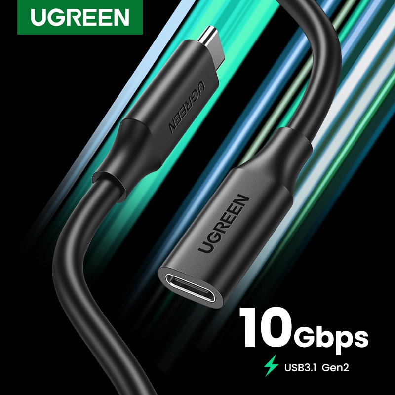 UGREEN USB C Extension Cable Male to Female Type C Extender Cord Thunderbolt 3 for Nintendo Switch MacBook Pro Google Pixel 3 2
