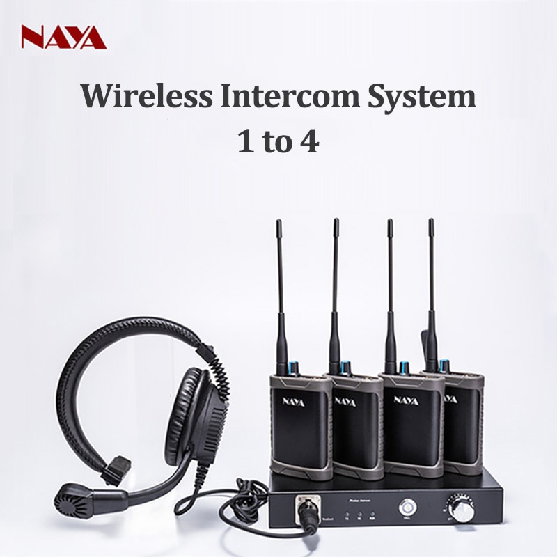 NAYA BS180 Wireless Video Intercom System Full Duplex Call system with Base Station Headset supports BMD Switcher for Film Live