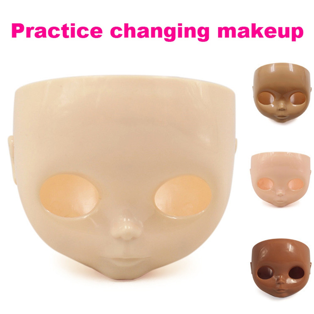 Blyth Doll Face Plate for diy your blyth makeuo Including Back Plate and Screws White normal Black tan Skin Baby Doll