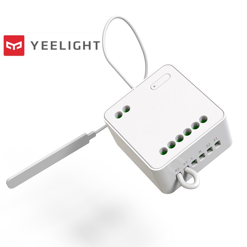 Original Yeelight Two-way control module Wireless Relay Controller 2 channels smart switch Work For Mijia APP to wifi&ble