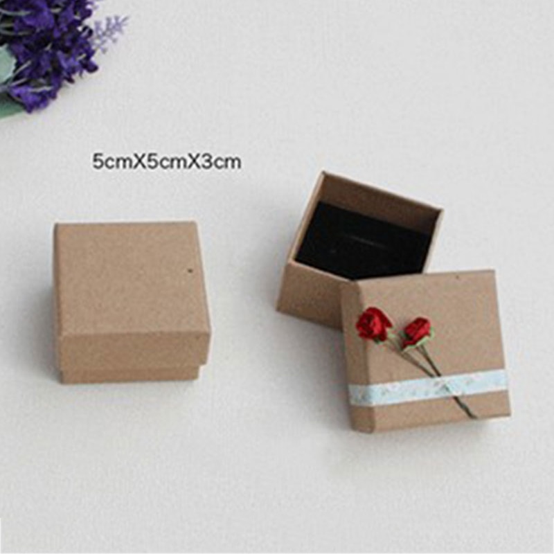 Bracelet Necklace Organizer Case Simple Packaging Box Jewelry Accessories Paper Ring Display Storage Box Holder High Quality