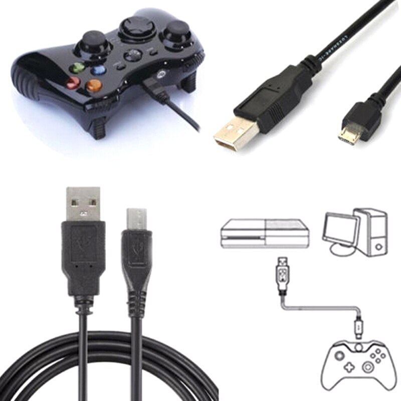 1M Long USB Charger Cable Play Charging Cord Line for Sony Playstation PS4 4 Wireless Controller black