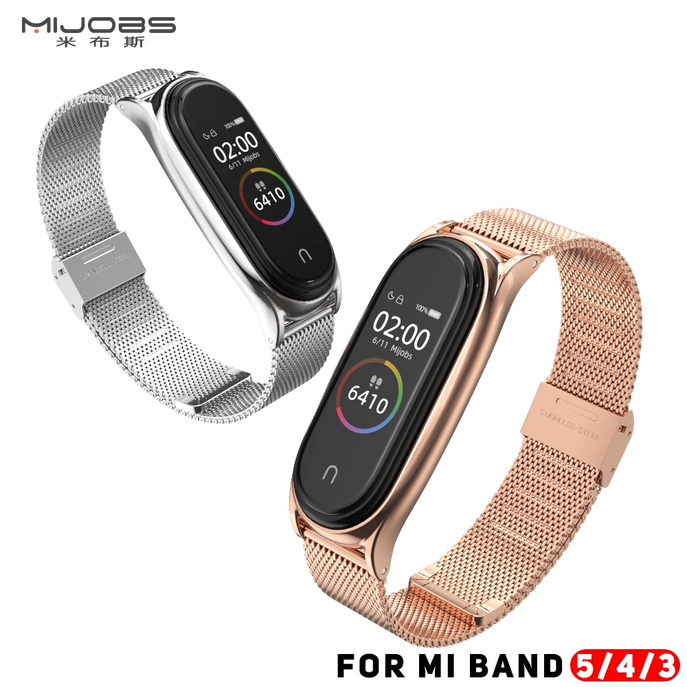 Strap For Mi Band 5 6 4 3 Bracelet Compatible MiBand 3 Strap Stainless Steel Metal Screwless For Xiaomi Correa Man Woman