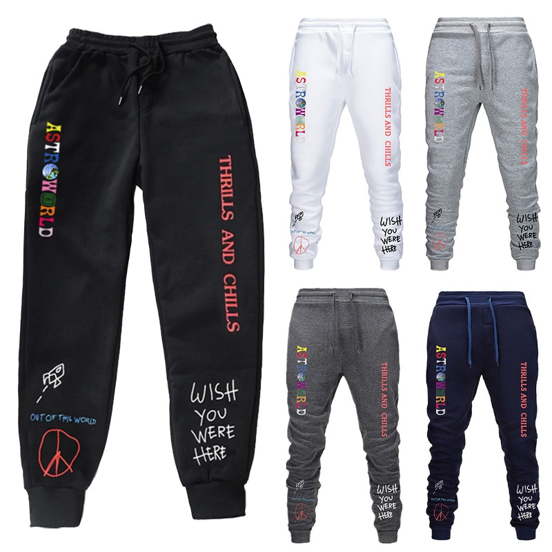 New Travis Scott ASTROWORLD Pants Men Women Fashion High Quality Printing Joggers Streetwear Homme Joggers Sweatpants Trousers