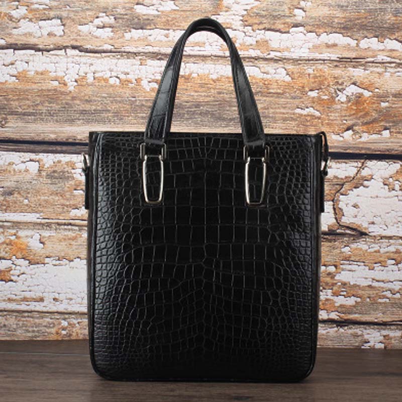 ourui true crocodile leather men bag leisure men handbag crocodile Vertical section Men briefcase men bag