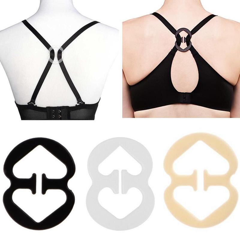 2pcs Sexy Oval Cleavage Control Clips Bra Non-slip Buckle Invisible Buckle Underwear Accessories Bra Strap Buckle Adjust Convert