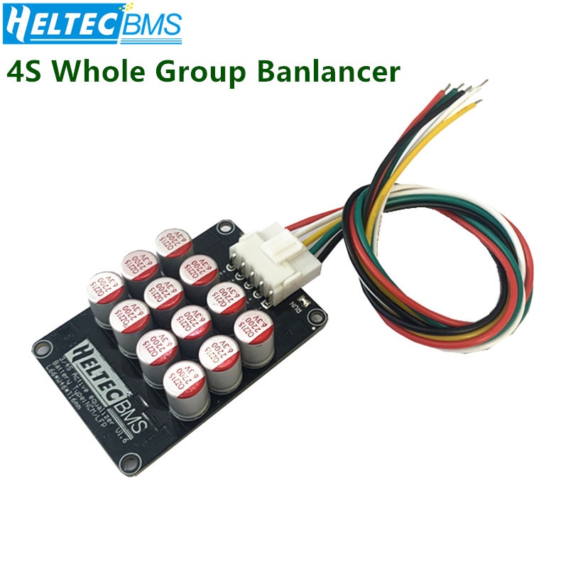 Whole Group Balancer 3S 4S 5A Active Balancer Lifepo4 Lithium Lipo Battery Energy Active Equalizer Fit Capacitor Silicone cable