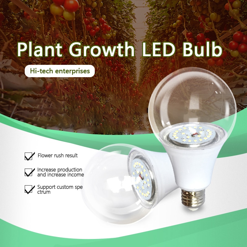 Full Spectrum Plant Grow Led Light Bulbs Lamp Lighting For Seeds Hydro Flower Greenhouse Veg Indoor Garden E27 Phyto Growbox