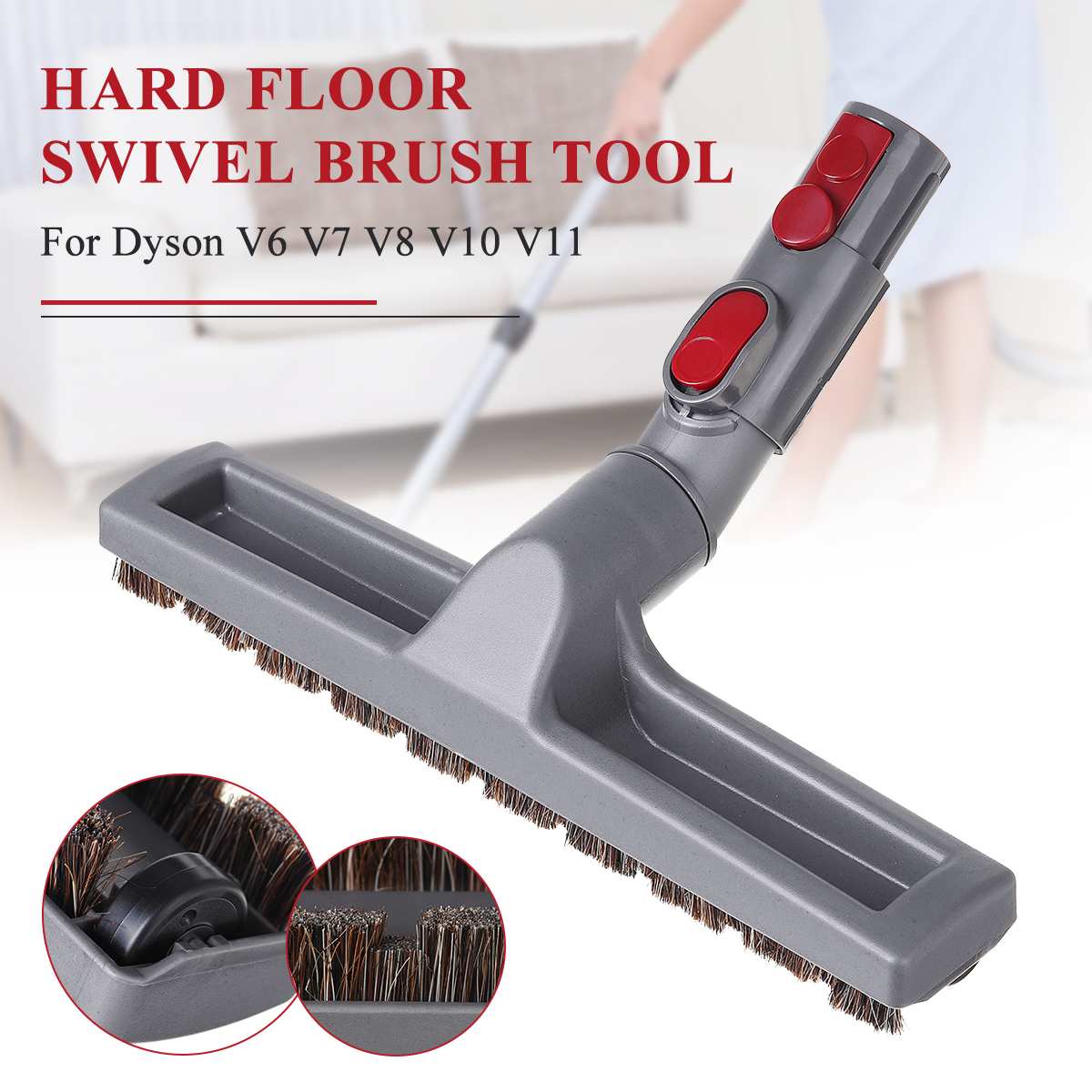 1Pcs Brush Head for Dyson V6 V7 V8 V10 V11 Vacuum Cleaner Floor Carpet Brush Home Vacuum Cleaner Cleaning Tools Accessories