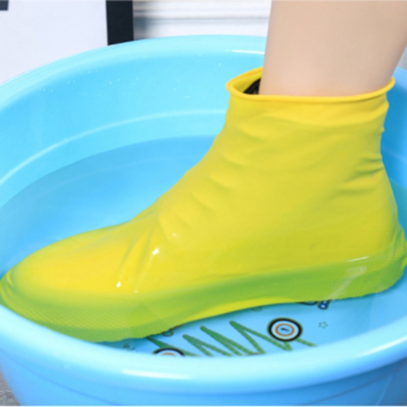 Boots Waterproof Shoes Cover Silicone Material Unisex Solid Color Shoes Protectors Rain Boots For Indoor Outdoor Rainy Days