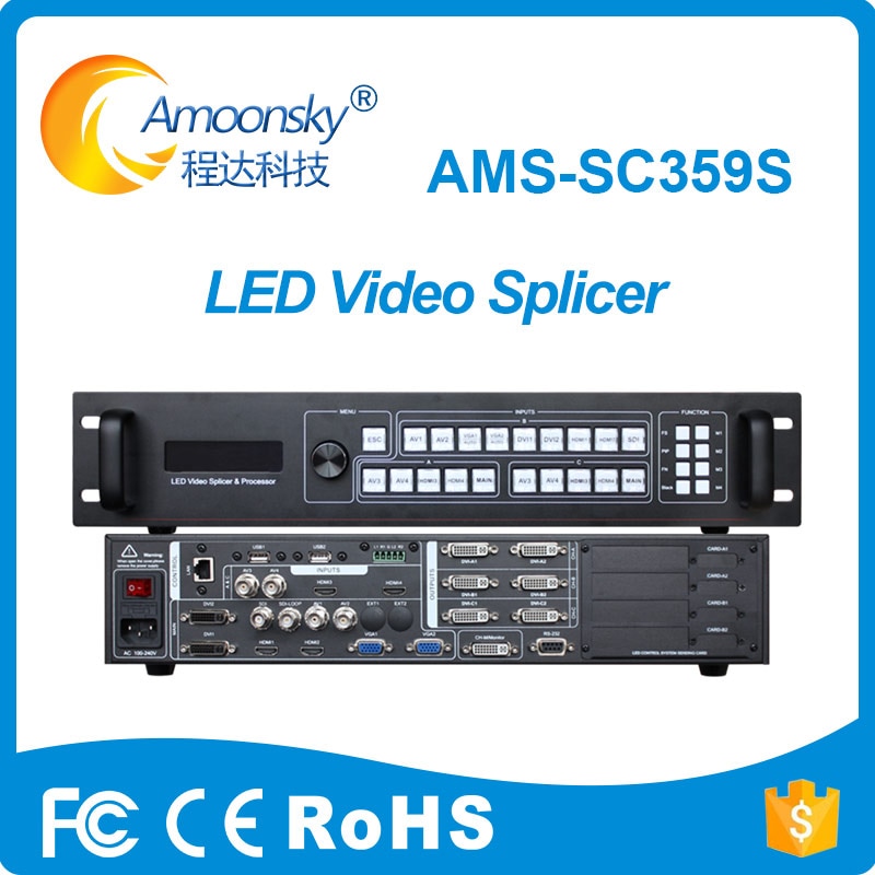 rental led screen use ams-sc359s led wall processor support send card novastar msd300 for waterproof led display screen