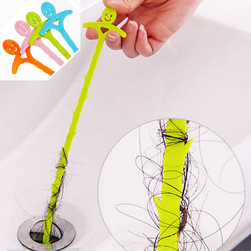 2pc Practical Sink Cleaning Tools Hair Cleaner Hook Hose Pipe Sewer Cleaner Kitchen Bathroom