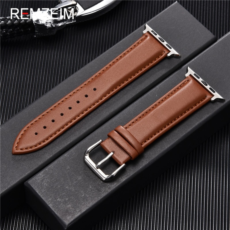 Genuine Leather Watchbands For Apple Watch Band 42 mm 38mm Women Men Watch Accessories Strap For iwach 44mm 40mm Series 5 4 3 2