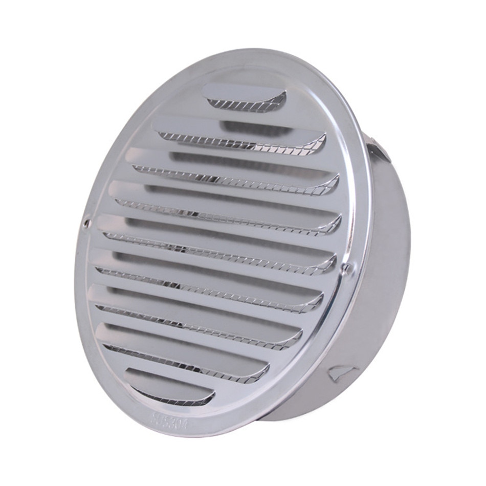 Stainless Steel Exterior Wall Air Vent Grille Round Ducting Ventilation Grilles 70/80/100/120/150/160/180/200mm Air Vent