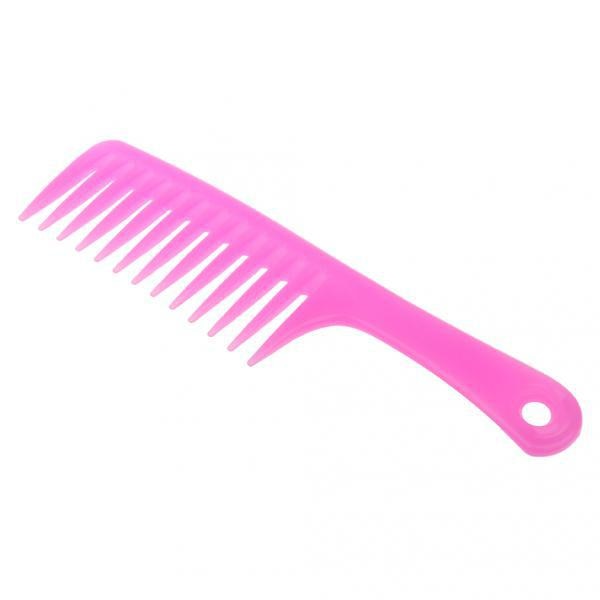 Girls Curl Hair Anti-static Heat Resistant Wide Tooth Plastic Handle Comb