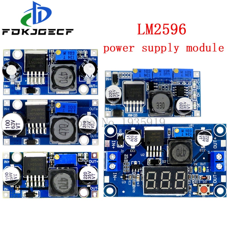 LM2596 LM2596HVS power supply module DC-DC BUCK 3A adjustable buck module regulator ultra LM2596S Step down 24V switch 12V 5V 3V