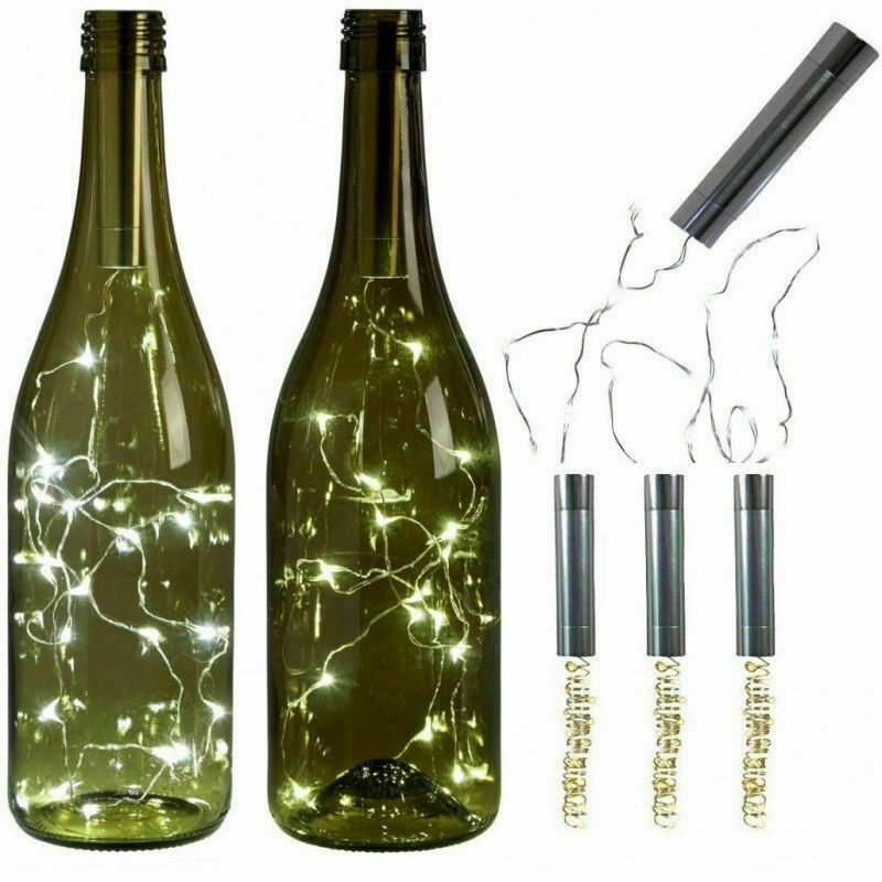 10 15 20 LED String Lights Cork Shaped Night Light 1M 1.5M 2M For Wine Bottle Starry Xmas Party Wedding warm White Colorful