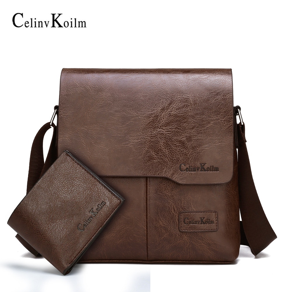 Celinv Koilm Famous Brand Leather Crossbody Shoulder Bag For Man Business Tote Bags Hot Sale Fashion Brand Men Messenger Bags