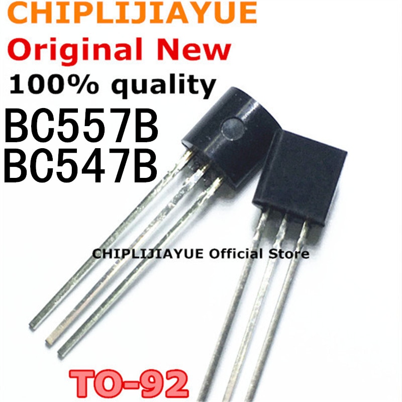 50PCS BC547+BC557 TO92 25pair BC547B BC557B Each 25Pcs Transistor TO-92 new and original IC Chipset