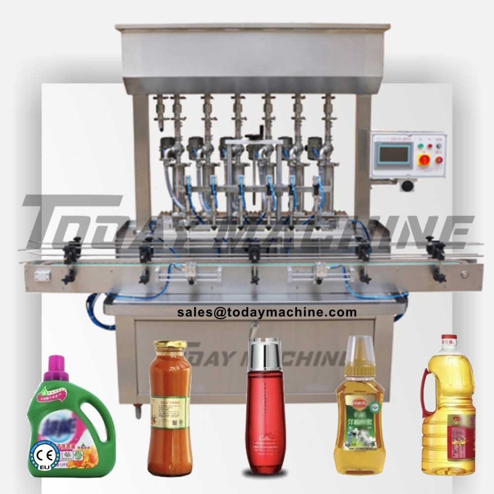 Bottle Filling Machine Servo Motor Automatic High Speed Linear Piston Filler Factory Price Bottle Filling Capping Machine