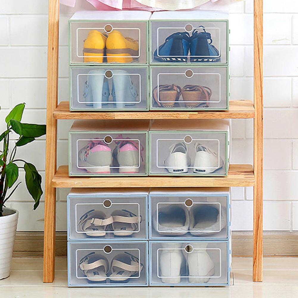 Stackable Dustproof Storage Drawers Plactic Shoes Box Transparent Shoes Storage Box Laundry Storage Drawer Storage Organizer