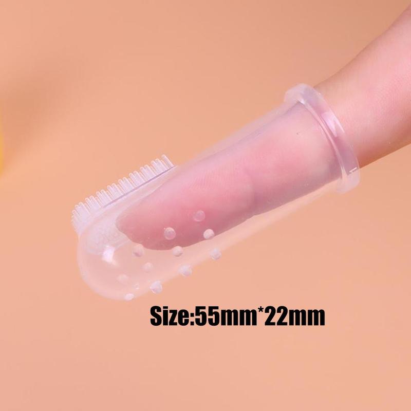 Food grade baby baby finger sleeve silicone toothbrush safe no odor confinement toothbrush pet finger sleeve toothbrush