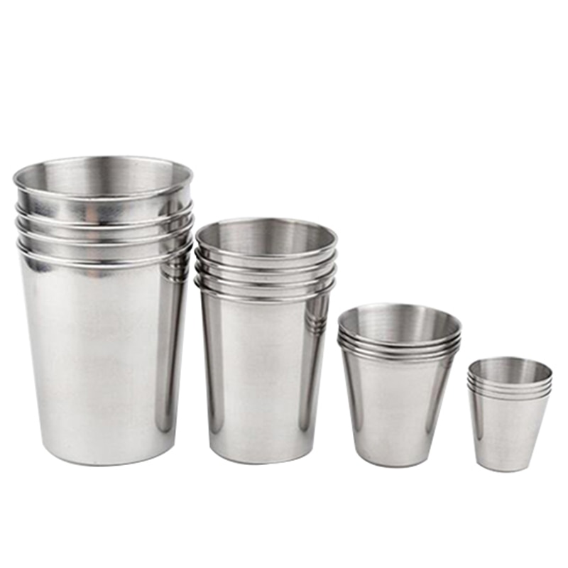 320ml Stainless Steel White Wine Glass Stainless Steel Metal Beer Glass Wine Glass Coffee Accompanying Cup Tea Milk Cup Home