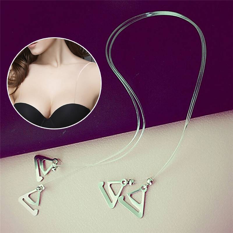 1 Pair Panpia Summer Clear Bra Strap Silicone Bra Accessories Shoulder Strap Women Adjustable Transparent Hook Invisible Straps