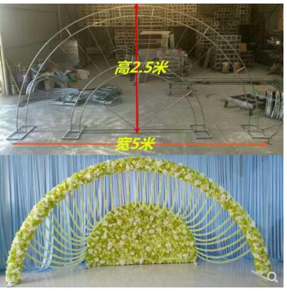 New wedding arch stage background decoration wedding silk flower arch background decoration stage props decoration
