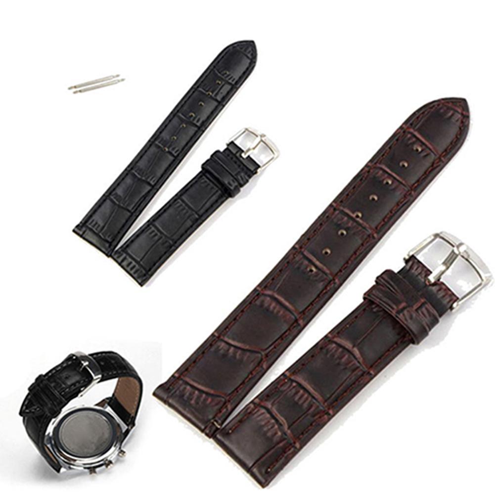 18/20/22mm Luxury Faux Leather Buckle Lug Wrist Watch Band Replacement Strap Buckle Durable Universal Watch Strap Wristwatch Ban