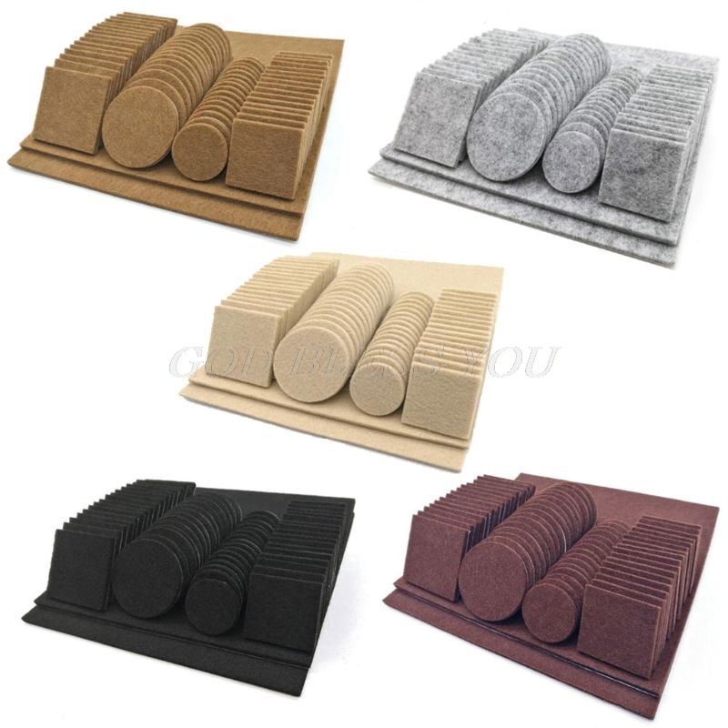 80/130pcs Furniture Chair Table Leg Self Adhesive Felt Wood Floor Protector Pads Drop Shipping