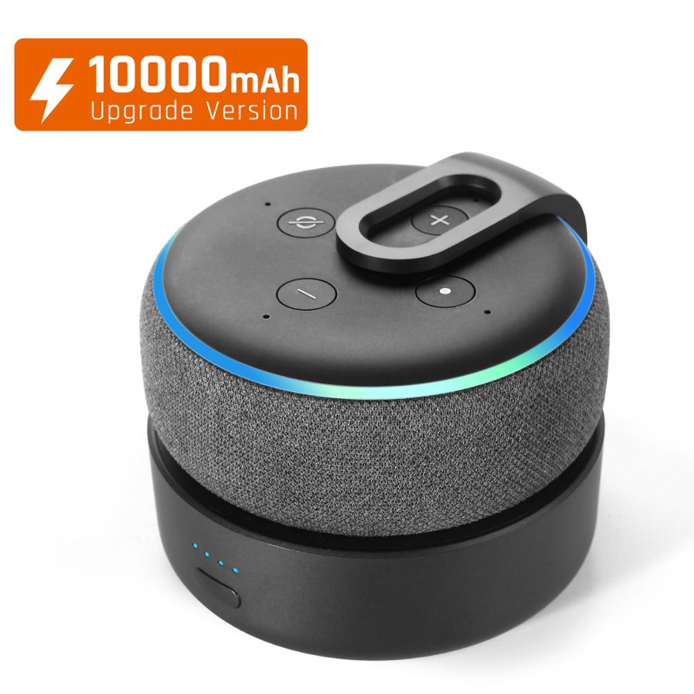 GGMM D3+ Battery Base for Amazon Alexa Echo Dot 3rd Gen Alexa Speaker Mount 10000mAh Battery Charger For Echo Dot 3 16H Playing