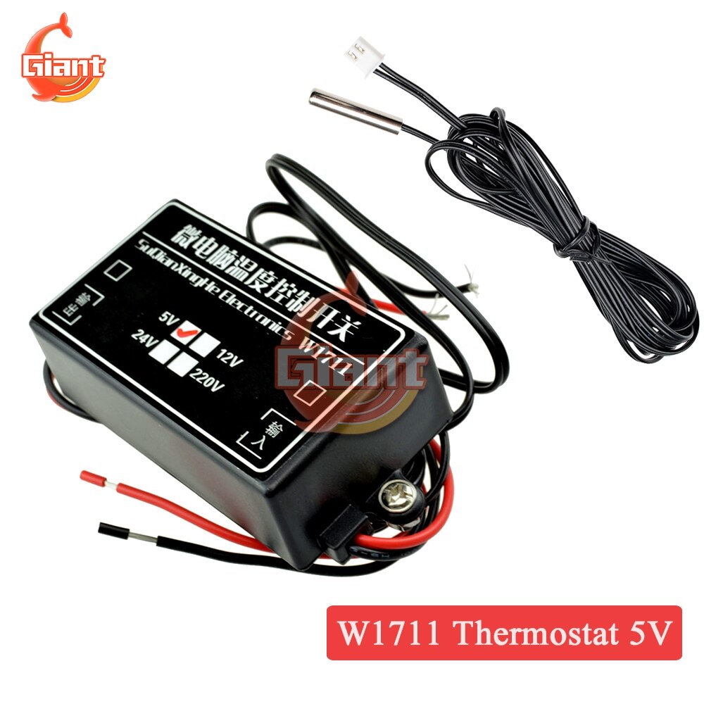 W1711 DC 5V Digital Thermostat Heating Cooling Incubator Temperature Controller Thermoregulator Relay Switch Control NTC Sensor