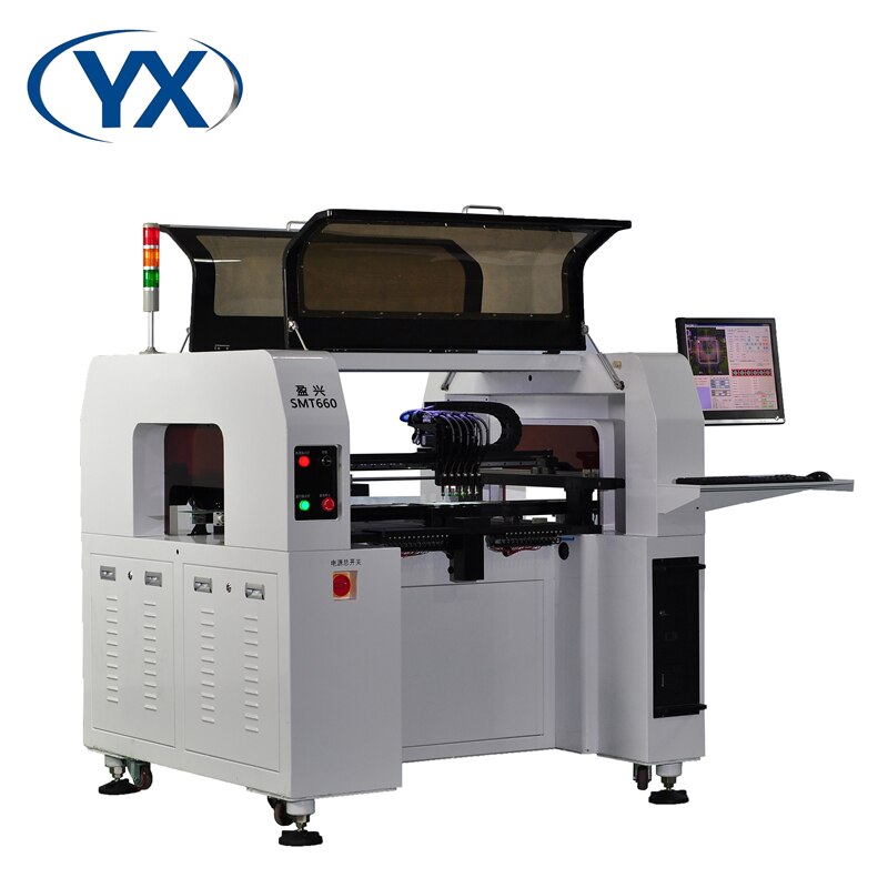 Newest Pick and Place Machine SMT660 With Screw guider Vision Camera For PCB Assembly With High Quality Servo Motor