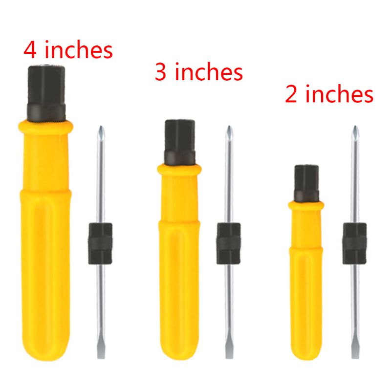 2 Sides Phillips and Slotted Double Head Screwdrivers Portable Household Outdoor Hand Screws Driver Remover Repair Tools