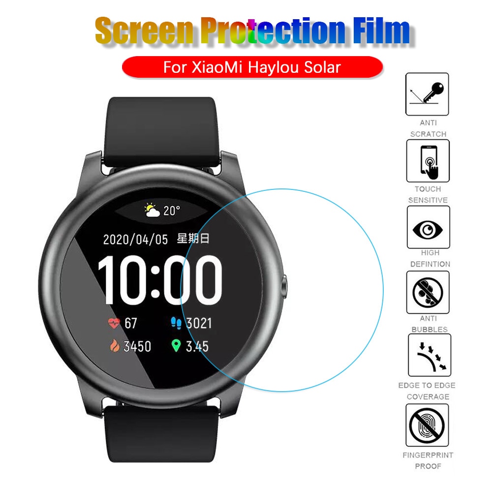 Tempered Glass Film Screen Protector HD Clear Film Cover Protective Film For XiaoMi Haylou Solar Smart Watch Accessories