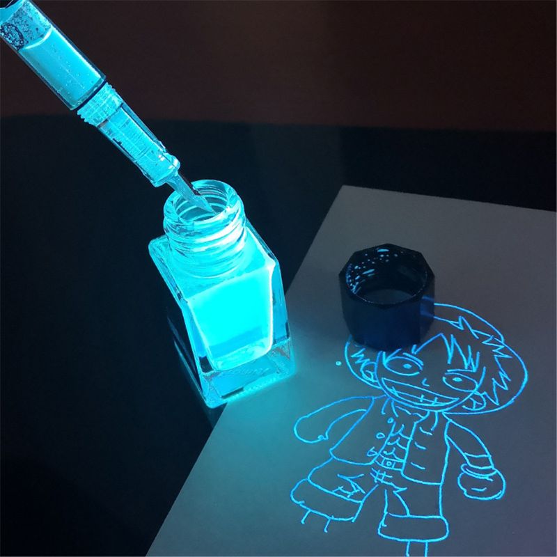 18ml Non-Carbon Magic Invisible Ink Graffiti Black Light Combo Creative Stationery Invisible Ink For Fountain Glass Dip Pen
