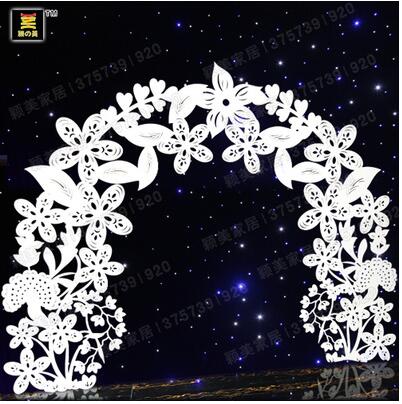 PVC wedding decoration materials and props lace carved arch stage wedding studio kitchen window background