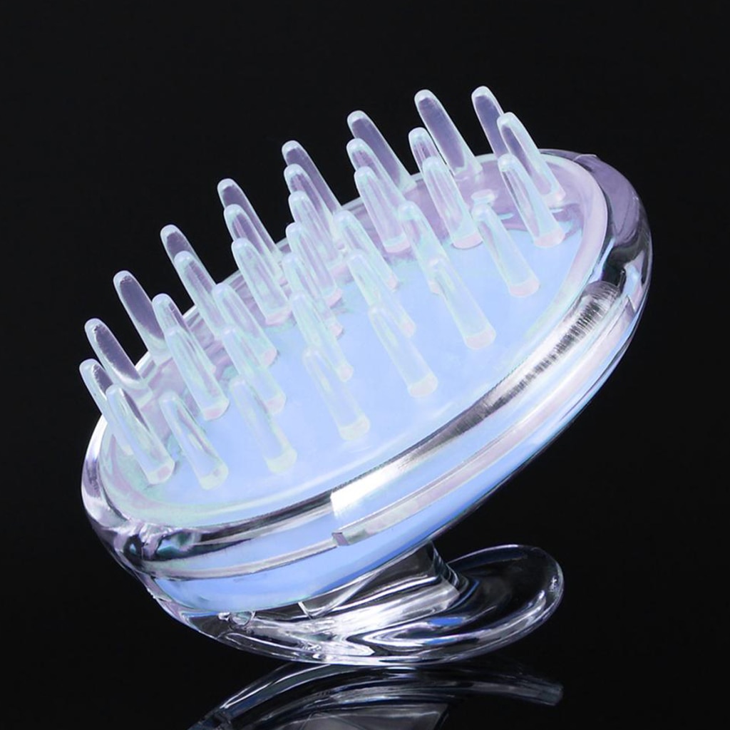 Durable Plastic Handle Silicone Shower Shampoo Body Wash Dandruff Brush Hair Scalp Massager 3.5”x3.1”x2.7”