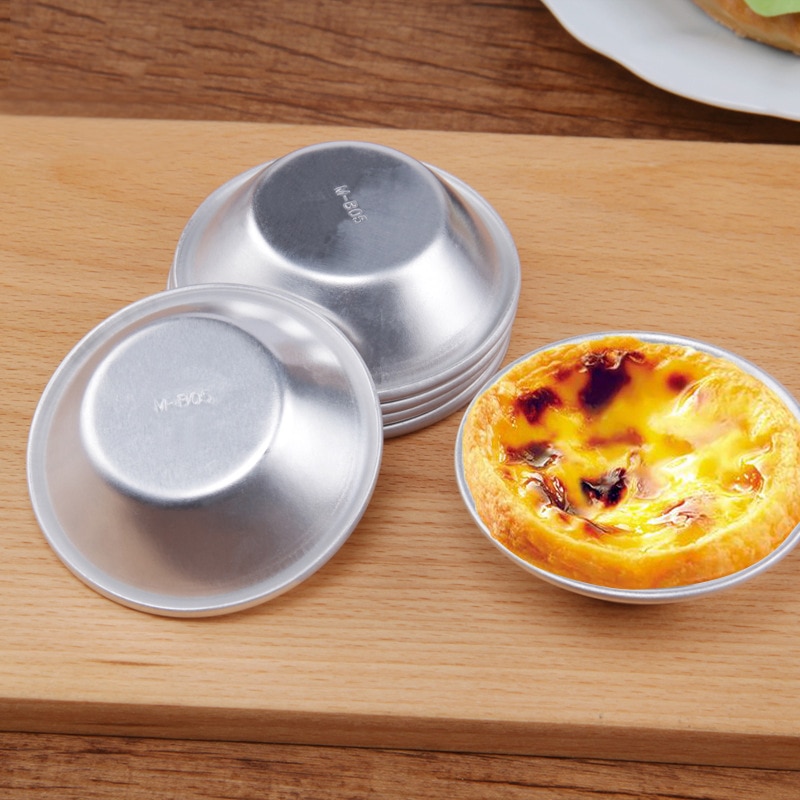 Egg Tart Mold Cake Aluminium Alloy Mold Baking Tool Cupcake Fruit Mold Round Shape Reusable Baking Pan Reposteria Cocina Kitchen