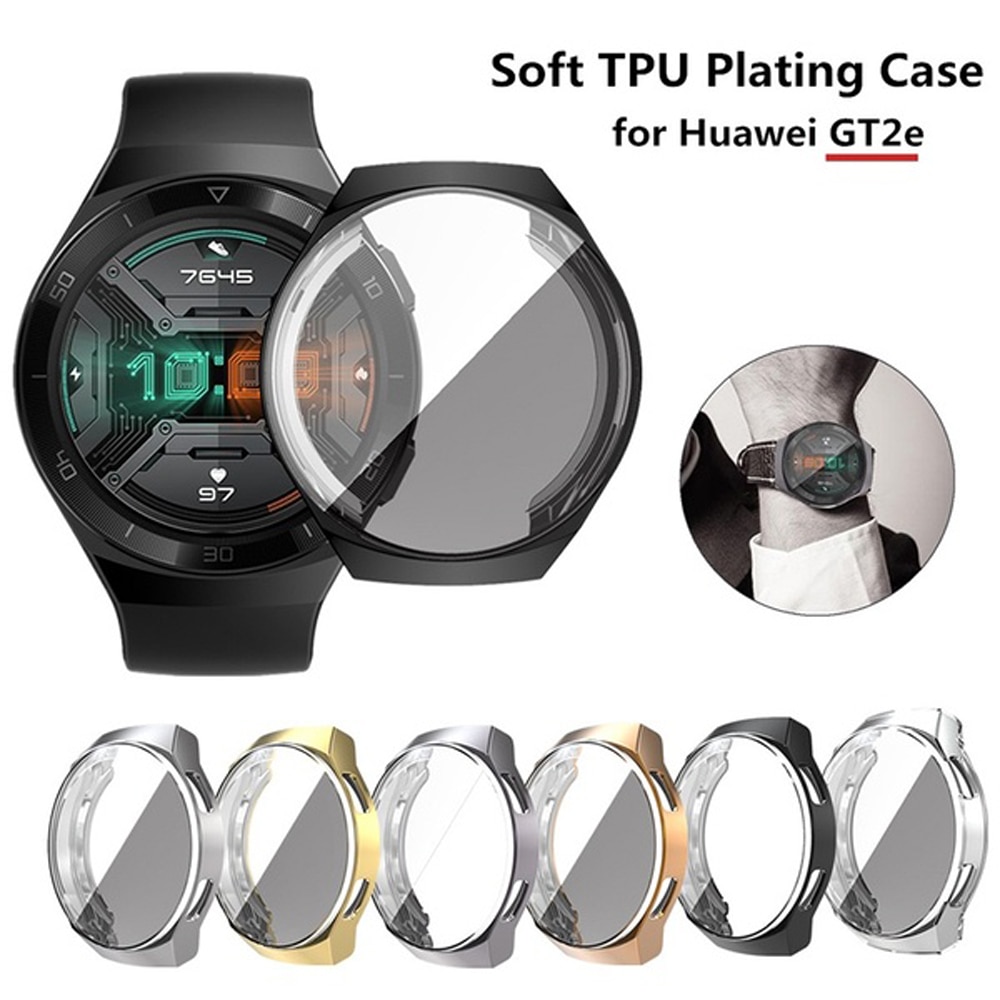 Plating TPU Watch Case Full Cover Screen Protector Soft Clear Protective Case for Huawei Watch GT 2e Accessories Dropship