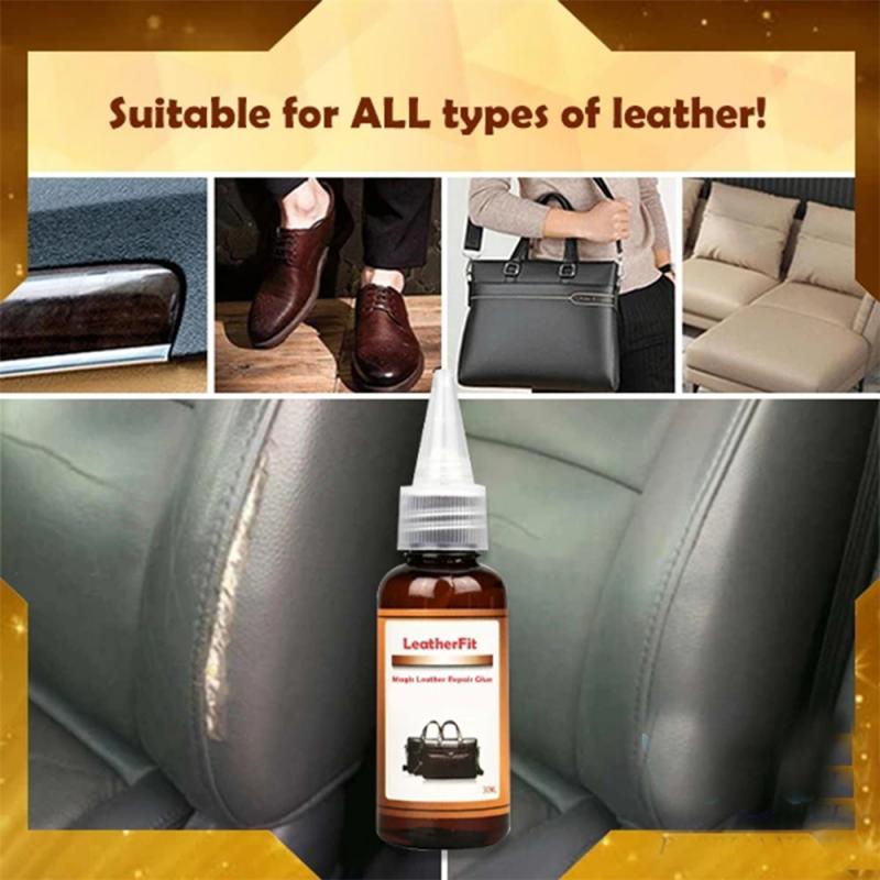 30ml Leather Repair Cream Waterproof Strong Liquid Super Glue Instant Dry Car Seat Repair Cream Sofa Leather Adhesive Glue