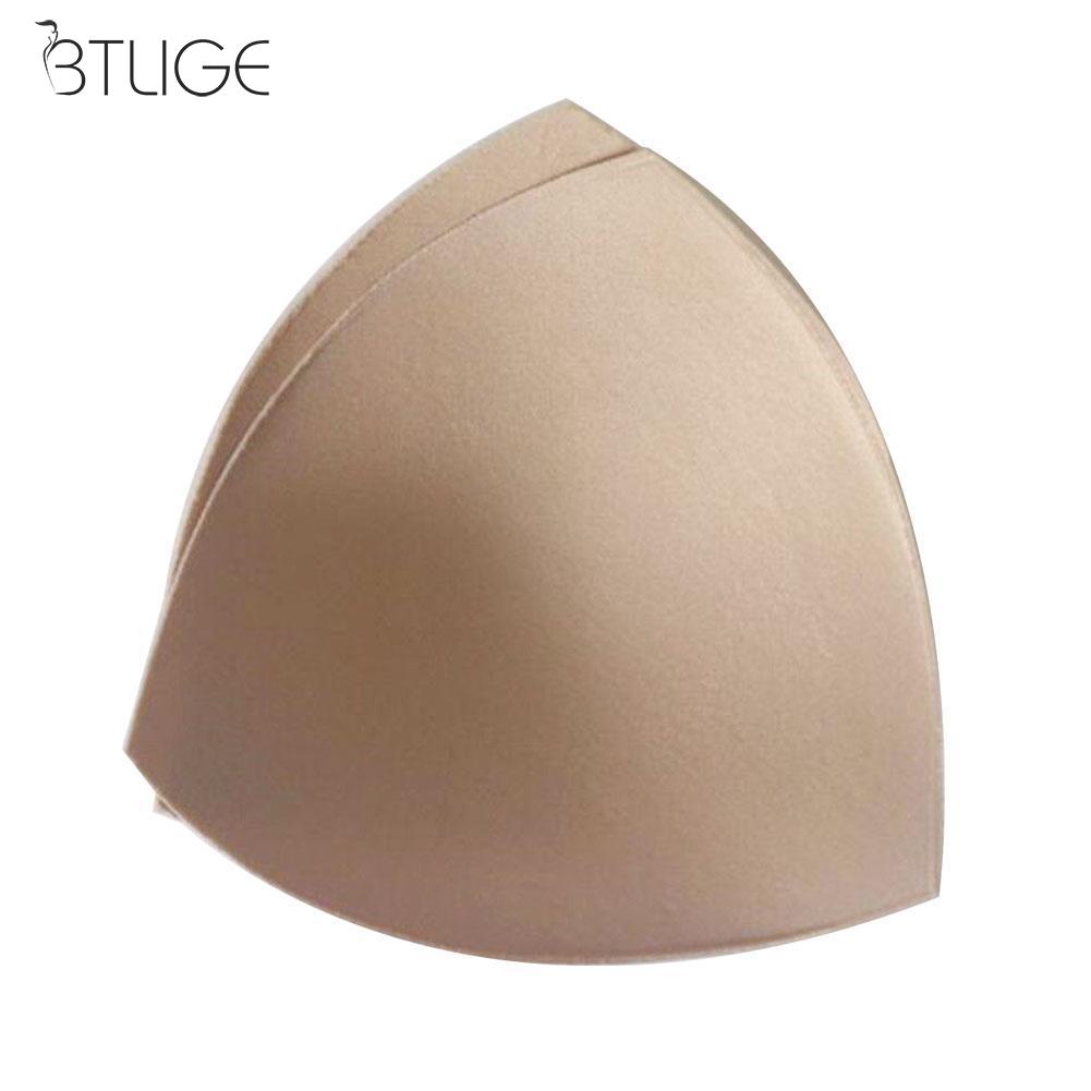 1pair Triangle Cups Bikini Bra Pad Chest Push Up Insert Padding Foam Bra Removeable Pads Enhancer For Swimsuit Accessories R5F1