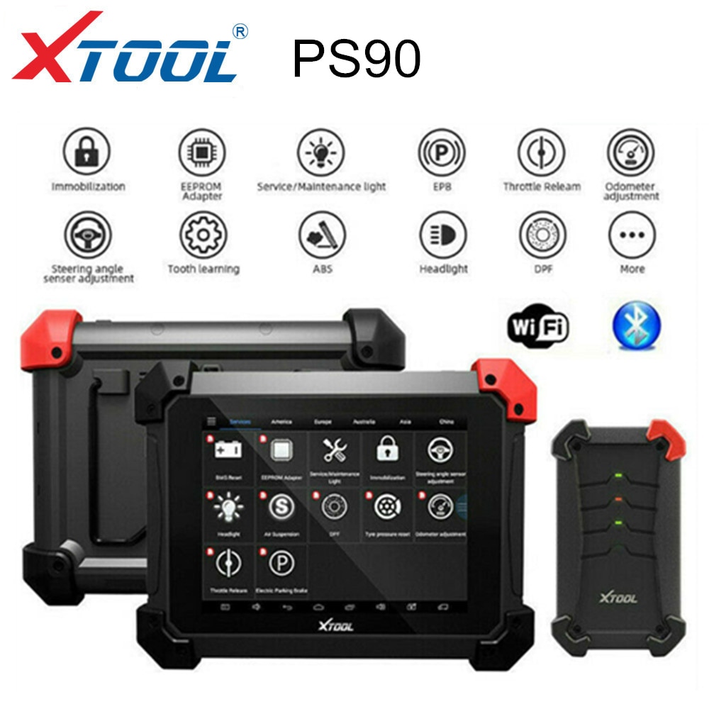 XTool PS90 Tablet Diagnostic System Wirless PS90 Automotive Key Programmer Odometer Change Tool with Special Functions
