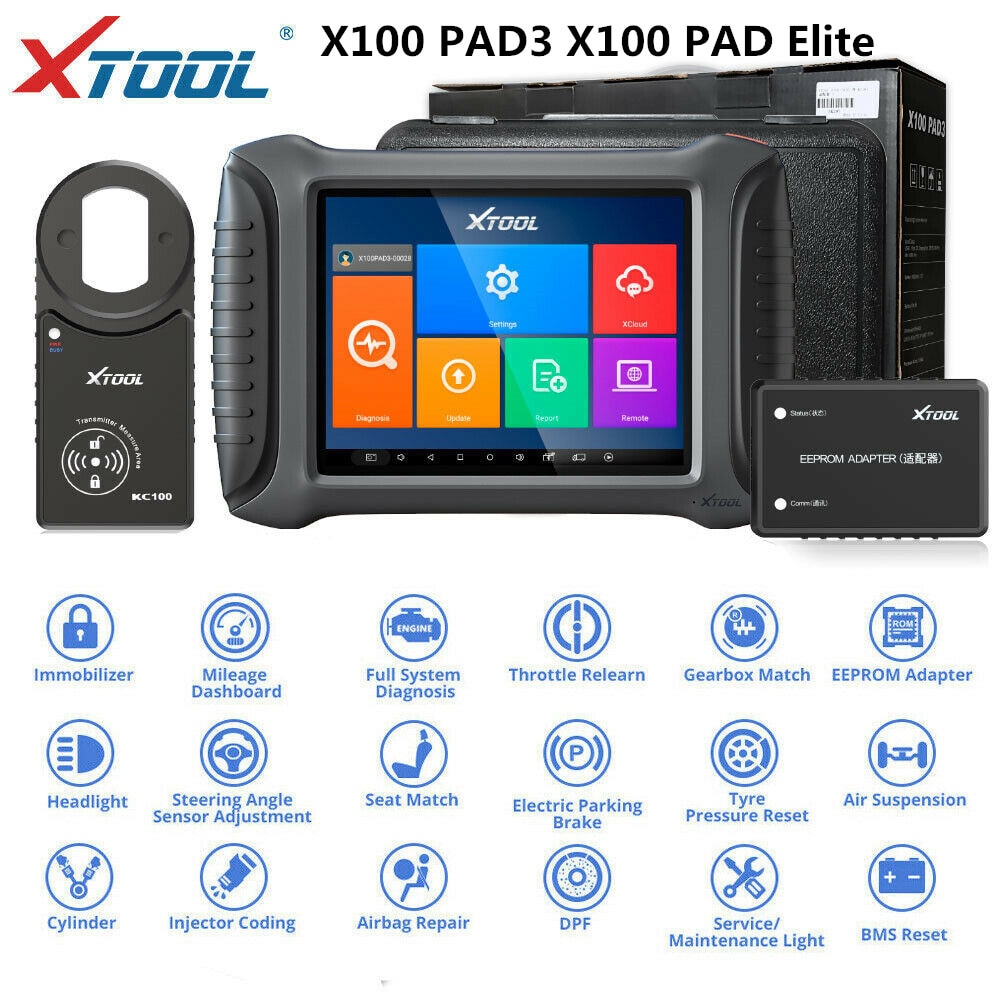 XTOOL X100 PAD3 Auto Key programmer X100 PAD Elite for Toyota All key lost Odometer Adjustment OBD2 Car Diagnostic Tool