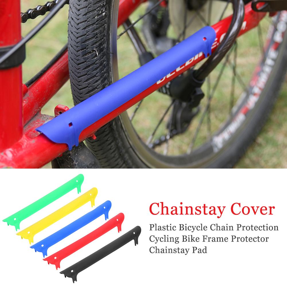 Colorful Plastic Bike Chain Guard Protector Cycling Chain Stay Protector Care Frame Cover Guard Bicycle Accessories Part